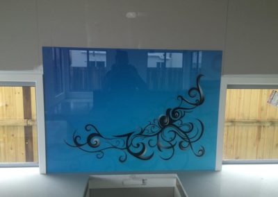 glass splashback